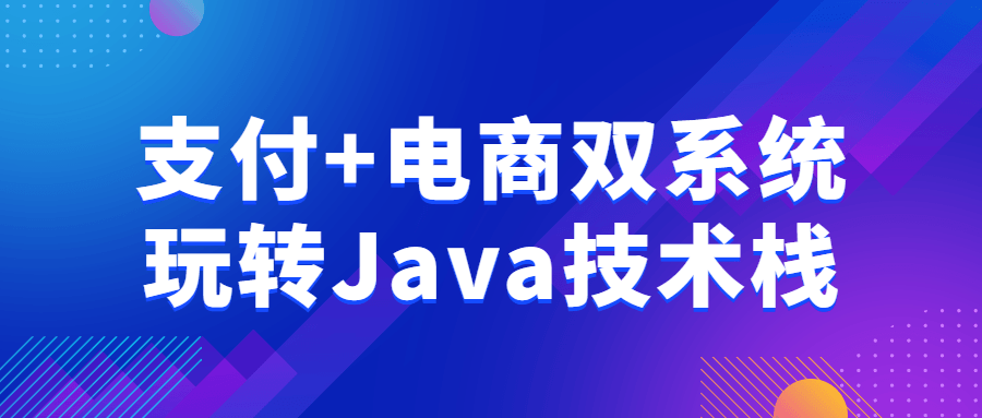 支付+电商双系统玩转Java技术栈-轻创副业圈