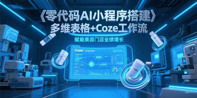 （15239期）零代码AI小程序搭建，多维表格+Coze工作流，赋能美容门店业绩增长-轻创副业圈