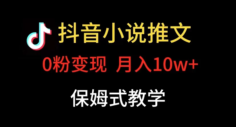 小说推文月入 10w，最适合小白上手，保姆式教学-轻创副业圈