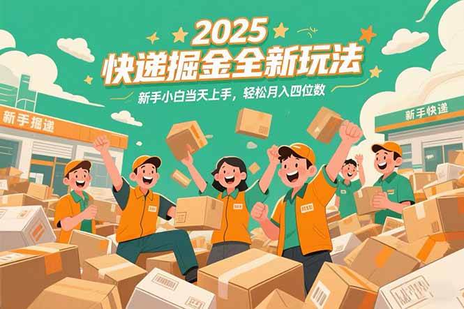 （15244期）2025快递掘金全新玩法，新手小白当天上手，轻松月入四位数！-轻创副业圈