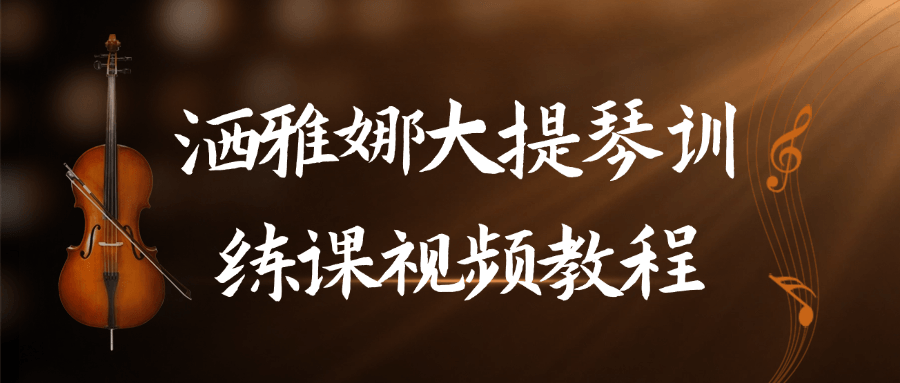 洒雅娜大提琴训练课视频教程-轻创副业圈