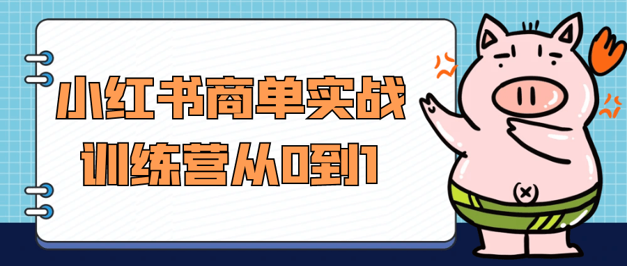 小红书商单实战训练营从0到1-轻创副业圈