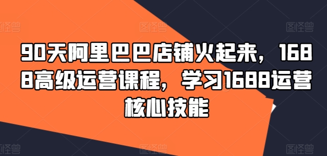 1688高级运营课 学习核心技能-轻创副业圈
