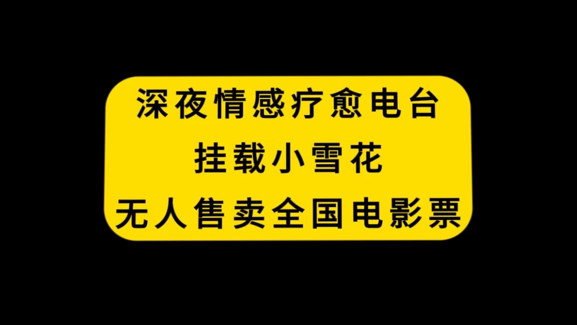 深夜情感疗愈电台，挂载小雪花，无人售卖全国电影票-轻创副业圈