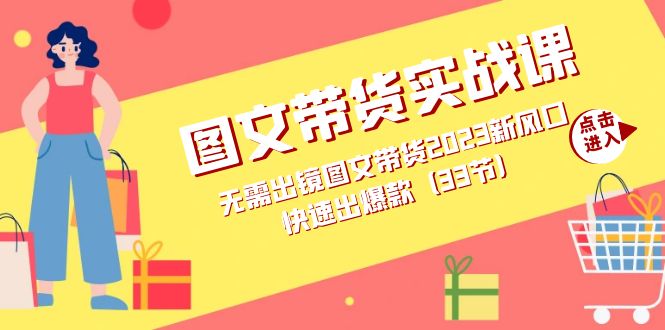 图文带货实战课：无需出镜图文带货 2023 新风口，快速出爆款（ 33 节）-轻创副业圈