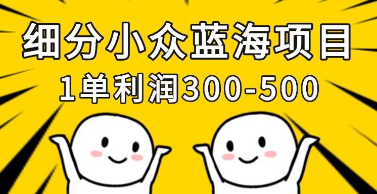 细分小众蓝海项目，一单利润300-500，每月收入稳定4w+-轻创副业圈