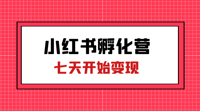 价值 2000+ 的小红书孵化营项目，超级大蓝海，七天即可开始变现，稳定月入 1W+-轻创副业圈