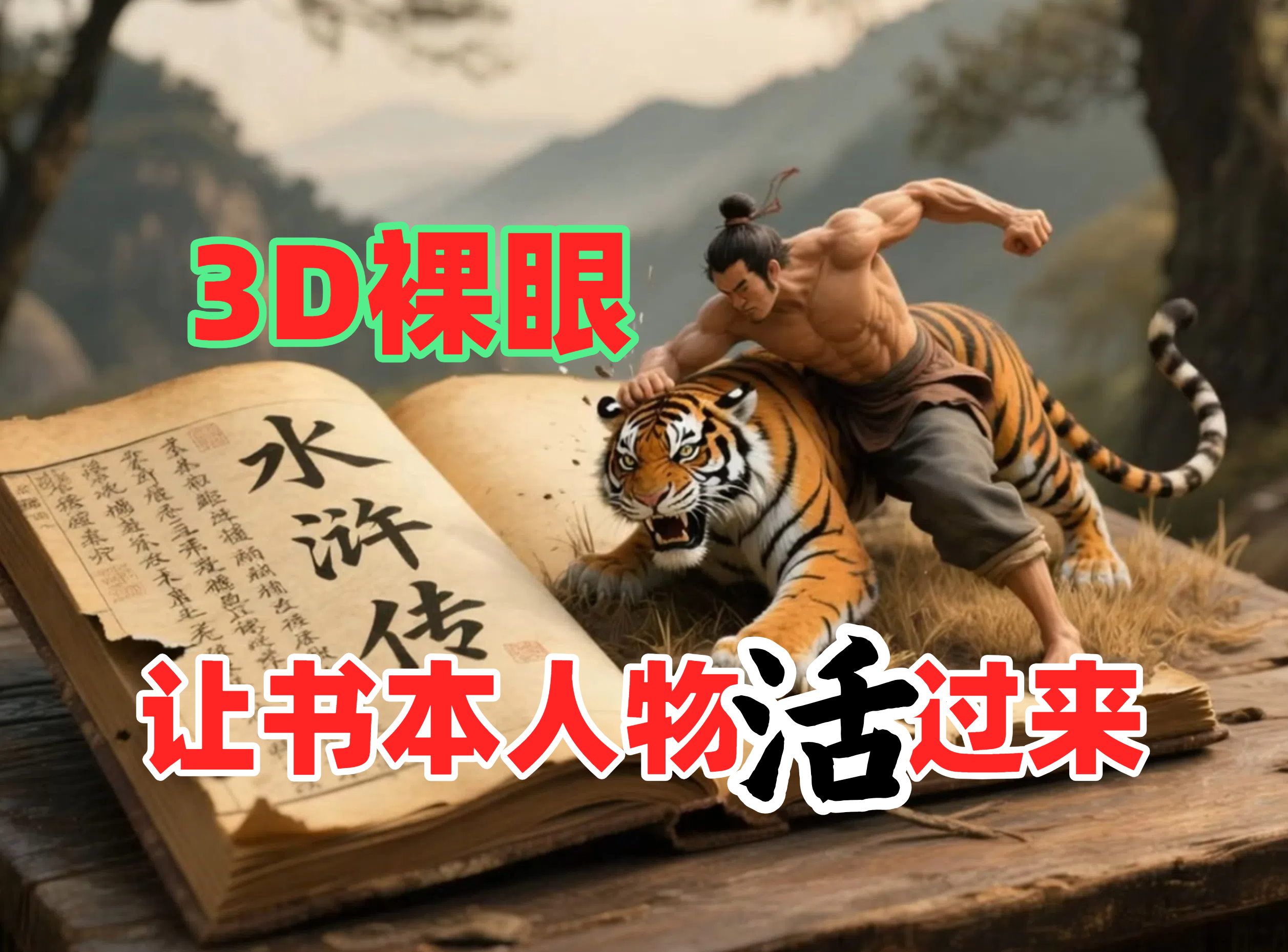 书本人物裸眼3D视频，一条视频收益过千，保姆级教程-轻创副业圈