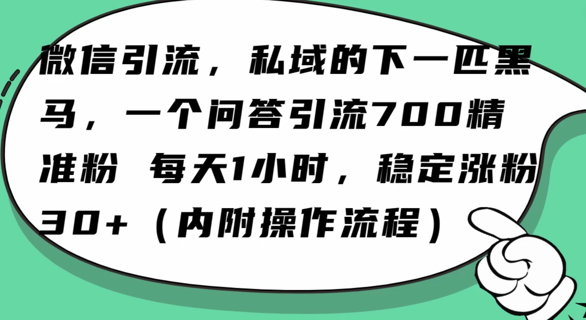 利用 AI 回答微信“问一问”，私域的下一匹黑马，一个问答引流 100 精准粉-轻创副业圈