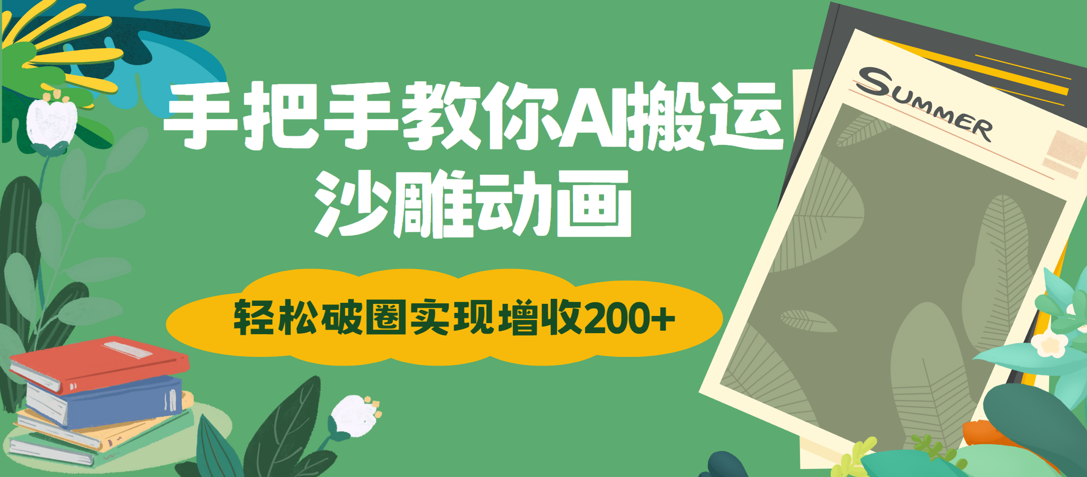 手把手教你用AI搬运沙雕动画轻松破圈实现增收200+-轻创副业圈