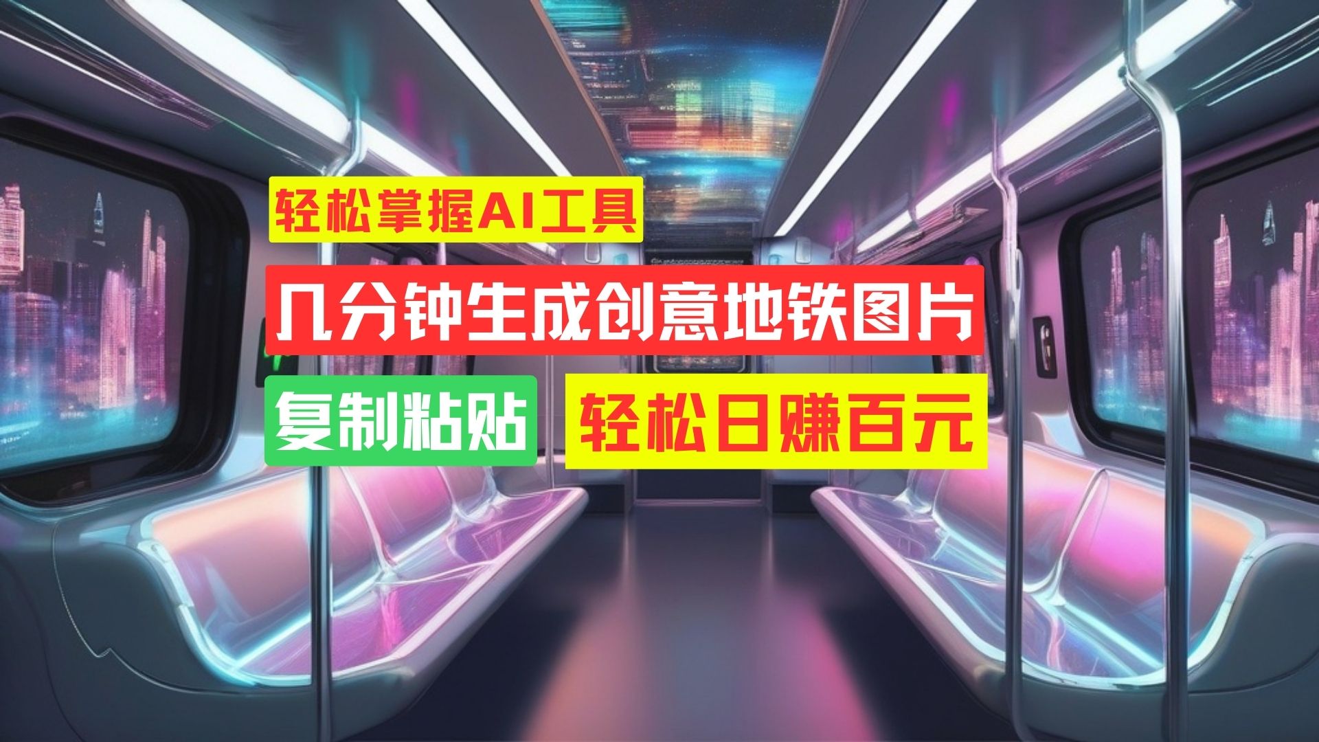 学会这招，分分钟制作爆火地铁图片，日赚百元不是梦！-轻创副业圈