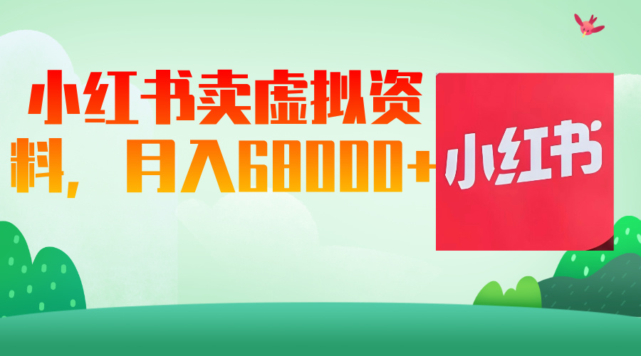 小红书虚拟资料，月入68000（已证实）-轻创副业圈