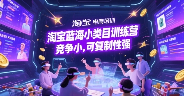 淘宝蓝海小类目训练营， 竞争小，可复制性强-轻创副业圈