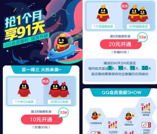 10元开通90天QQ会员活动-轻创副业圈
