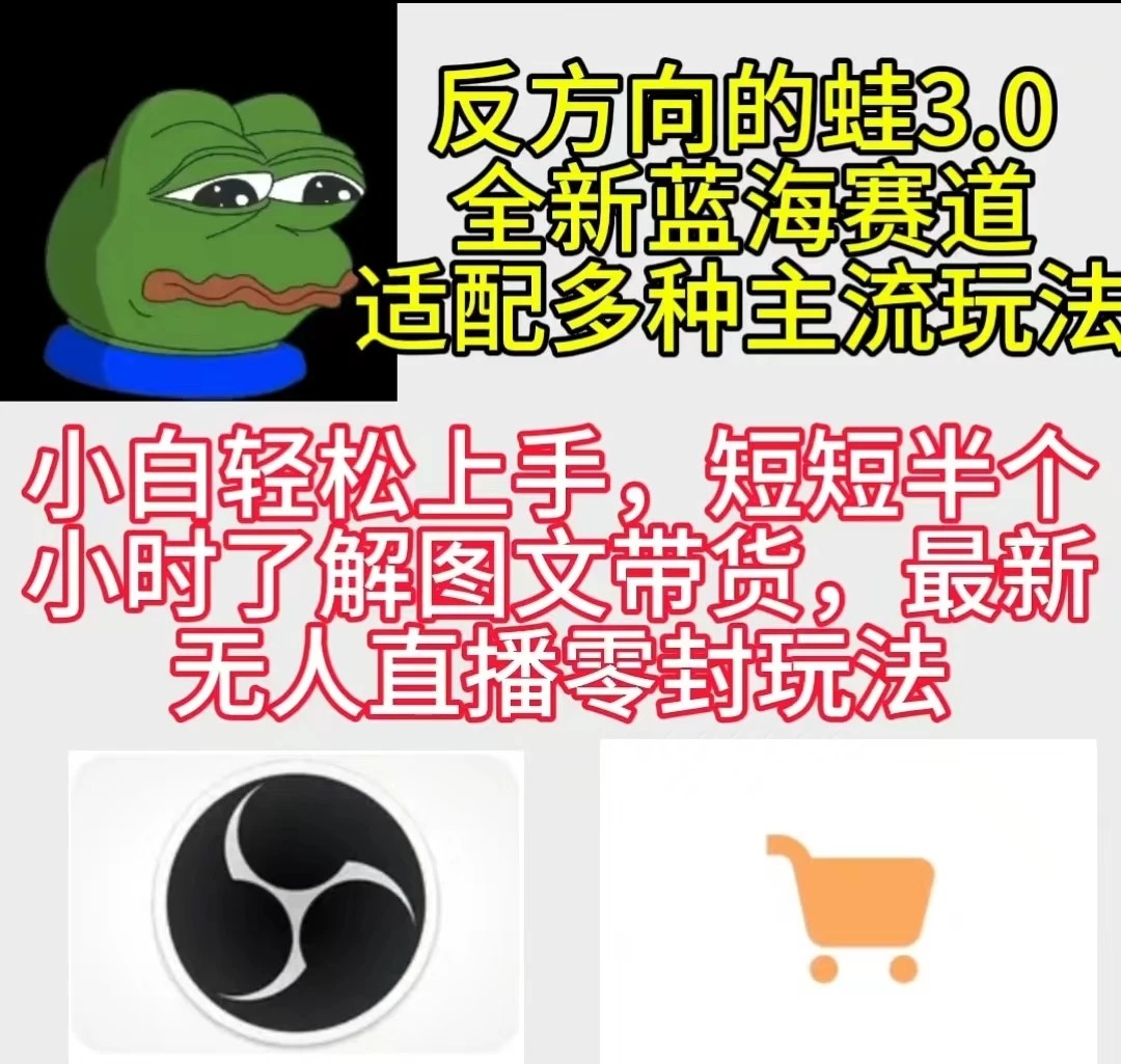 反方向的蛙3.0 图文最新玩法 隐身各种主流项目 新手小白轻松上手 日入2000+-轻创副业圈