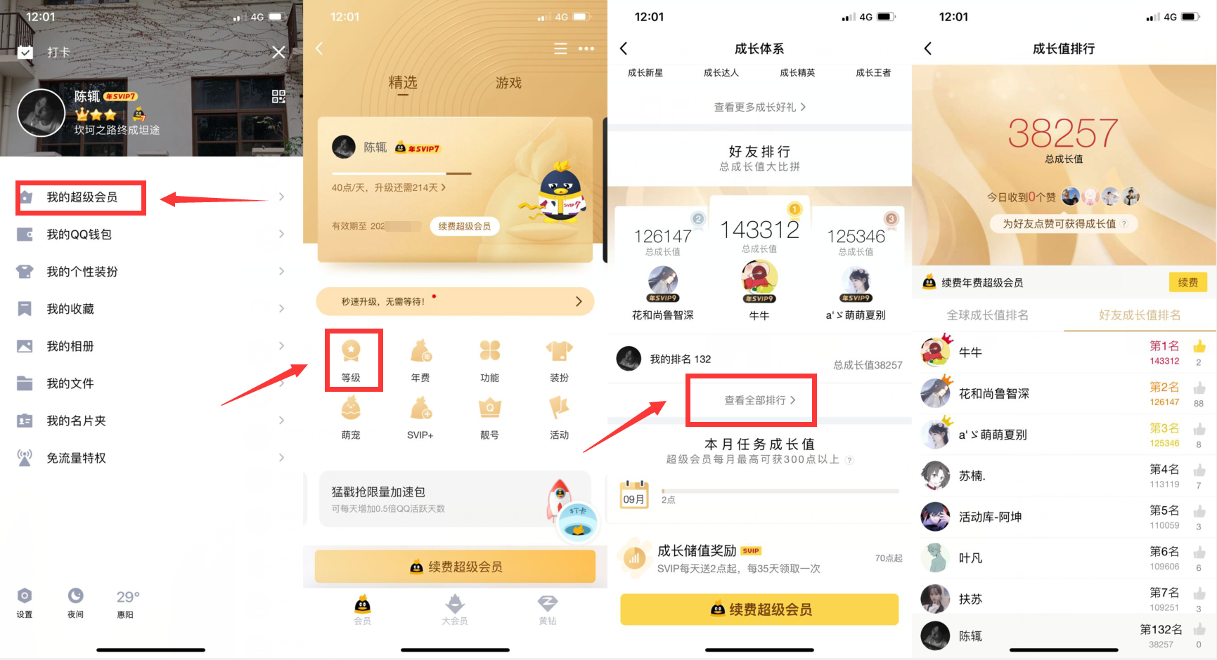 手机QQ点赞领超级会员成长值-轻创副业圈