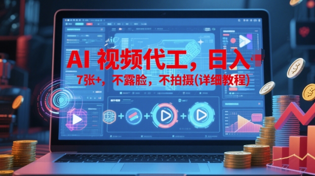 AI视频代工，日入7张+，不露脸，不拍摄(详细教程)-轻创副业圈