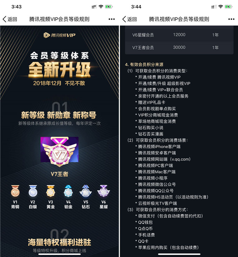 腾讯视频会员等级调整强制充钱-轻创副业圈