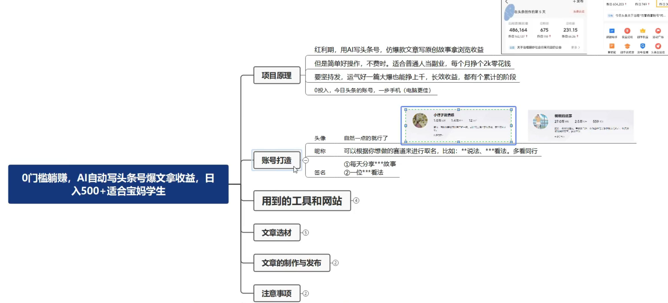 拆解 AI 写头条爆文，轻松日入 500+，操作简单，无需动脑