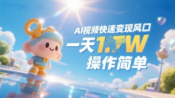 Ai视频变现风口，一天收入多张，收入无上限，操作简单-轻创副业圈