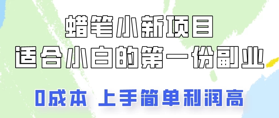 蜡笔小新项目拆解，小白一个月也能多赚3000+-轻创副业圈