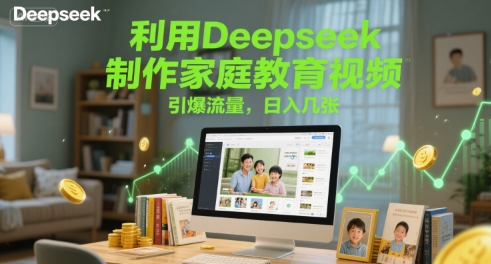 利用Deepseek制作家庭教育视频，引爆流量，日入几张-轻创副业圈