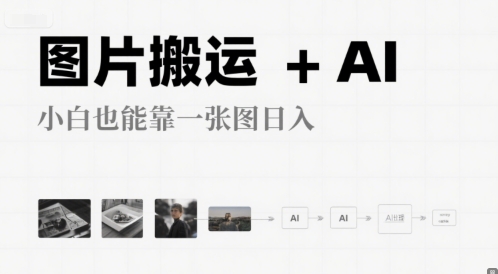 图片搬运+AI，小白也能靠一张图，日入4张-轻创副业圈