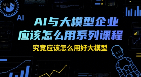 AI与大模型企业应该怎么用系列课程，究竟应该怎么用好大模型-轻创副业圈