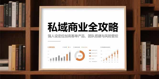 私域商业全攻略，强人设定位加高客单产品，团队搭建与风险管控-轻创副业圈