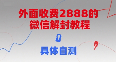 外面收费2888的微信解封教程，具体自测-轻创副业圈