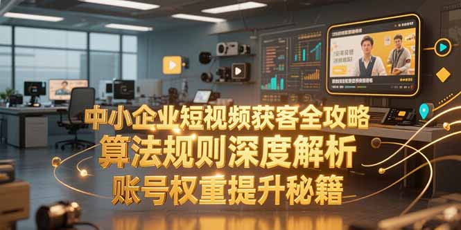 中小企业短视频获客全攻略，算法规则深度解析，账号权重提升秘籍-轻创副业圈