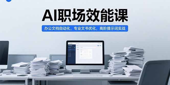 AI职场效能课，办公文档自动化，专业文书优化，高阶提示词实战-轻创副业圈