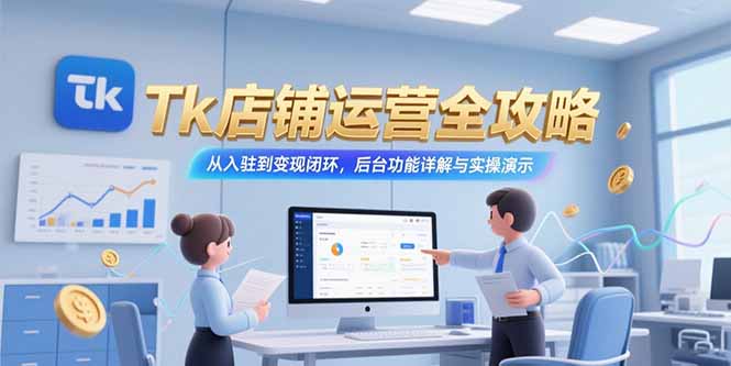 Tk店铺运营全攻略，从入驻到变现闭环，后台功能详解与实操演示-轻创副业圈