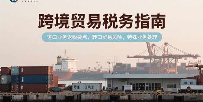 跨境贸易税务指南，进口业务退税要点，转口贸易风险，特殊业务处理-轻创副业圈