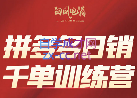 白凤电商·拼多多日销千单训练营(更新7月)-轻创副业圈