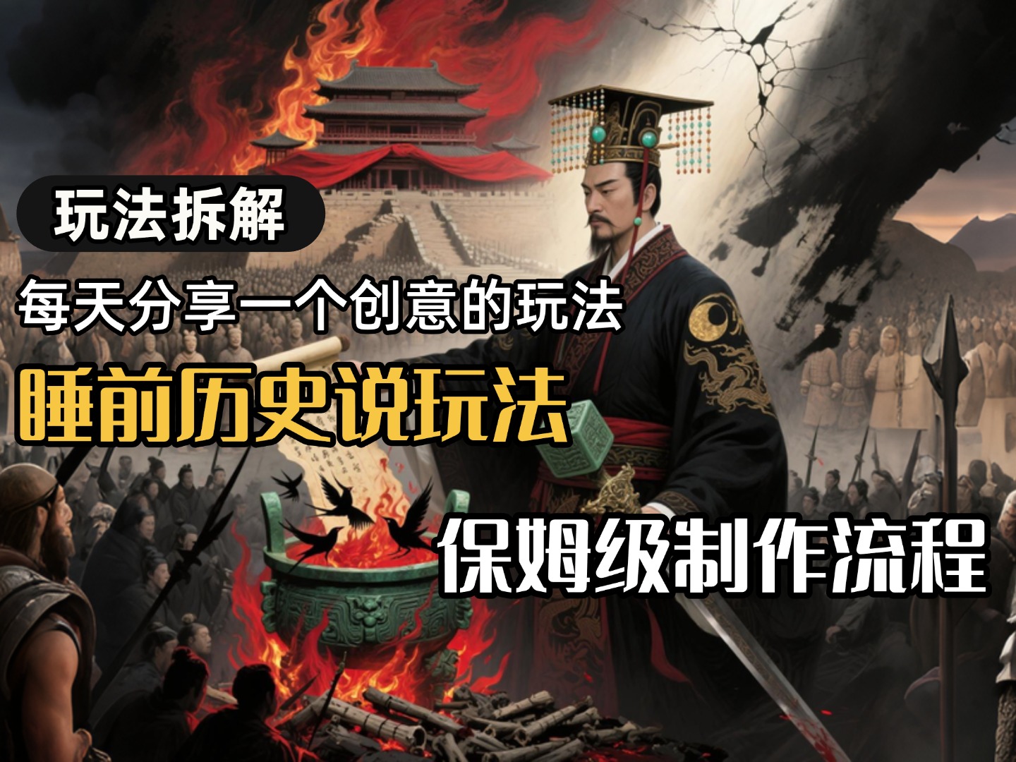 13条作品涨粉24.5万，全流程拆解睡前历史说，保姆级教程-轻创副业圈