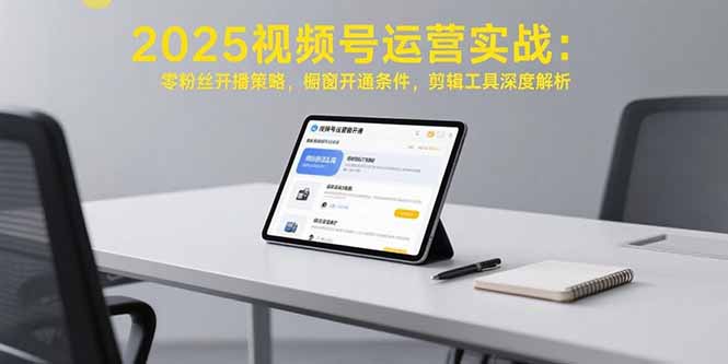 2025视频号运营实战：零粉丝开播策略，橱窗开通条件，剪辑工具深度解析-轻创副业圈