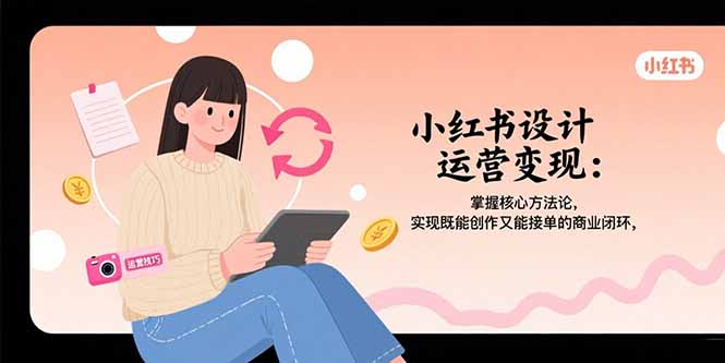 小红书设计运营变现：掌握核心方法论，实现既能创作又能接单的商业闭环-轻创副业圈